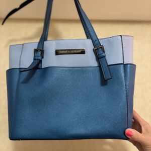 Blue Conceal Carry Tote Bag Purse